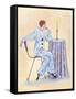 Pierrot at a Table-Judy Mastrangelo-Framed Stretched Canvas
