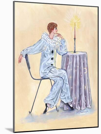 Pierrot at a Table-Judy Mastrangelo-Mounted Giclee Print