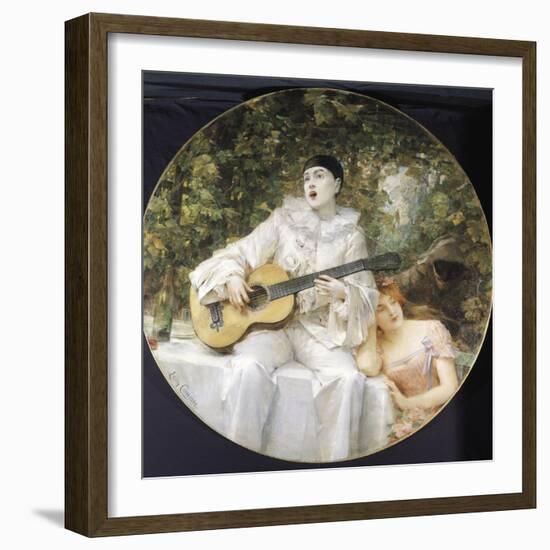 Pierrot, Colombine and Arlequin-Leon Francois Comerre-Framed Giclee Print