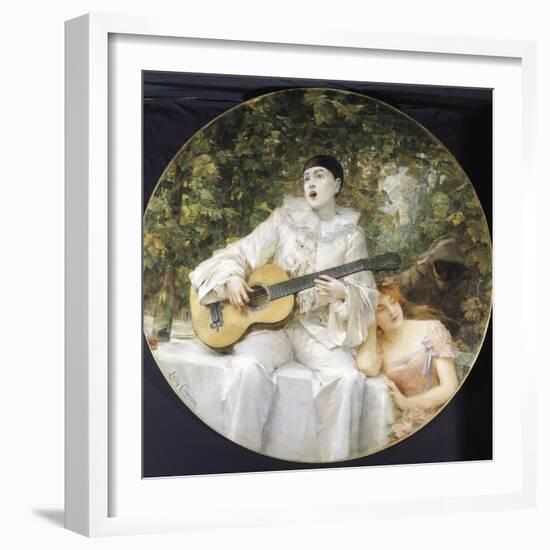 Pierrot, Colombine and Arlequin-Leon Francois Comerre-Framed Giclee Print