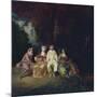 Pierrot Content, Ca 1712-Jean Antoine Watteau-Mounted Giclee Print