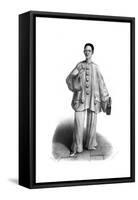 Pierrot, Debureau, Wine-Alexandre Lacauchie-Framed Stretched Canvas