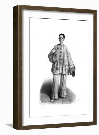 Pierrot, Debureau, Wine-Alexandre Lacauchie-Framed Giclee Print