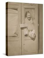 Pierrot enjambant une porte-fenêtre-Gaspard Félix Tournachon-Stretched Canvas