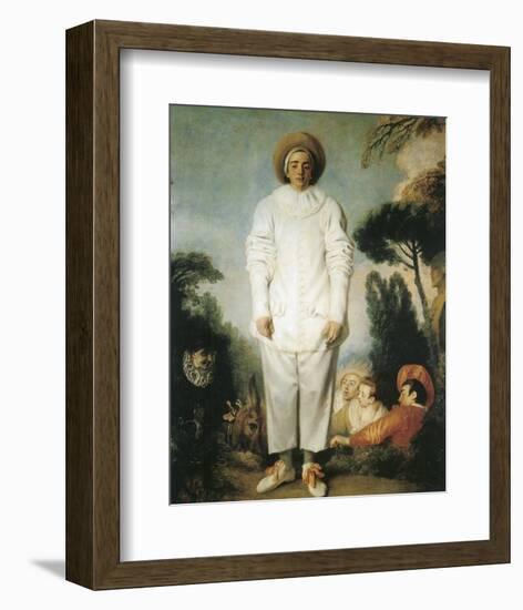 Pierrot, Gilles-Jean Antoine Watteau-Framed Premium Giclee Print
