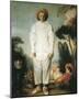 Pierrot, Gilles-Jean Antoine Watteau-Mounted Premium Giclee Print