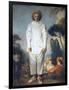 Pierrot (Gilles)-Jean-Antoine Watteau-Framed Art Print