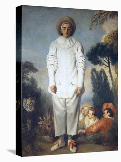 Pierrot (Gilles)-Jean-Antoine Watteau-Stretched Canvas