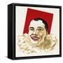 Pierrot in White Ruffle Collar and Red Face Paint-null-Framed Stretched Canvas