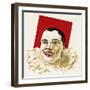 Pierrot in White Ruffle Collar and Red Face Paint-null-Framed Art Print