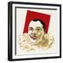 Pierrot in White Ruffle Collar and Red Face Paint-null-Framed Art Print