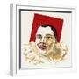 Pierrot in White Ruffle Collar and Red Face Paint-null-Framed Art Print