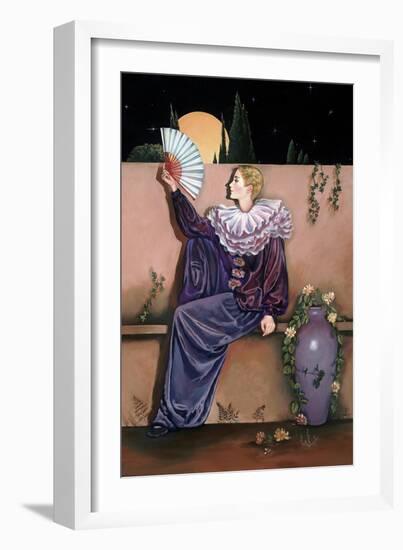 Pierrot with Fan-Judy Mastrangelo-Framed Giclee Print