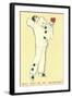 Pierrot with Heart-null-Framed Art Print