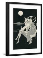 Pierrot Wooing by Moonlight-null-Framed Art Print
