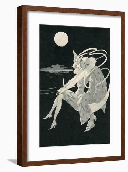 Pierrot Wooing by Moonlight-null-Framed Art Print