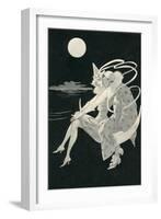 Pierrot Wooing by Moonlight-null-Framed Art Print