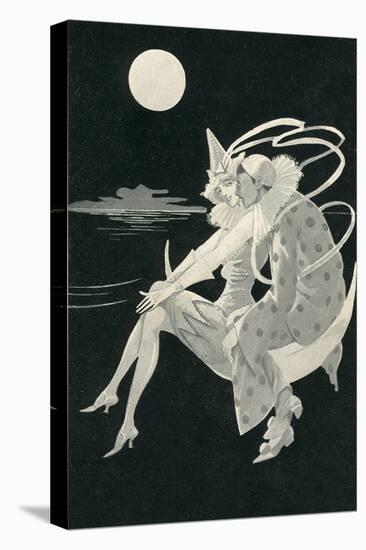 Pierrot Wooing by Moonlight-null-Stretched Canvas