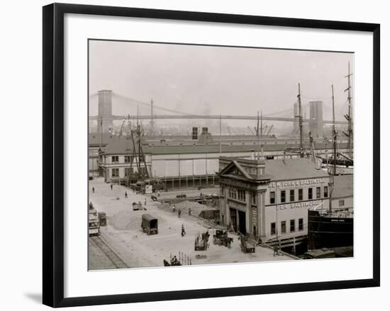 Piers Along South Street, N.Y. City-null-Framed Photo