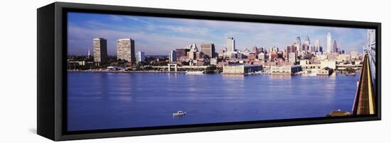 Piers along the Delaware River, Philadelphia, Pennsylvania, USA-null-Framed Stretched Canvas