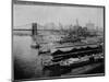 Piers by Brooklyn Bridge, New York-null-Mounted Photographic Print