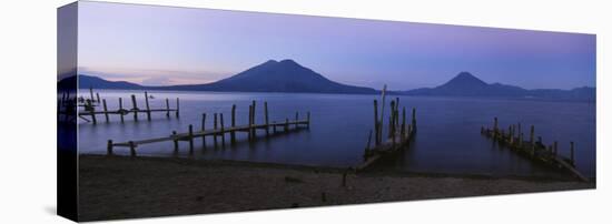 Piers Over a Lake, Guatemala-null-Stretched Canvas