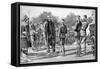 Piet Cronje, Boer Leader and Soldier, Surrendering to Lord Roberts, Paardeberg, 1900-Richard Caton Woodville II-Framed Stretched Canvas