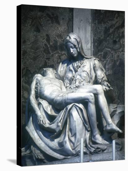 Pieta, 1498-1500-Michelangelo Buonarroti-Stretched Canvas