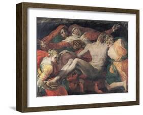 Pieta, 1530-35-Rosso Fiorentino (Battista di Jacopo)-Framed Giclee Print