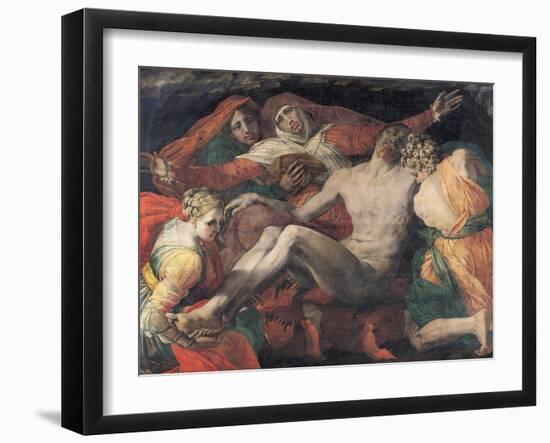 Pieta, 1530-35-Rosso Fiorentino (Battista di Jacopo)-Framed Giclee Print