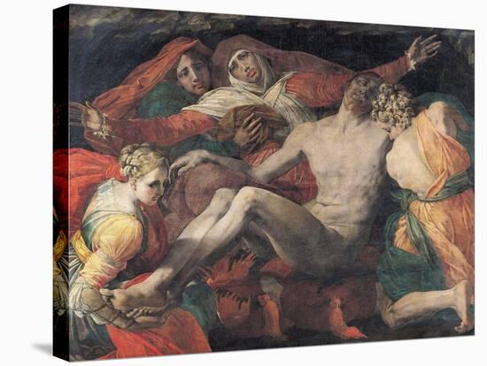 Pieta, 1530-35-Rosso Fiorentino (Battista di Jacopo)-Stretched Canvas