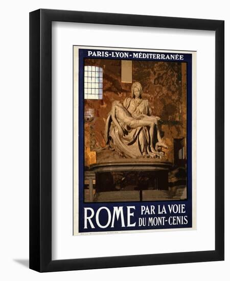 Pieta by Michelangelo, Roma Italy 3-Anna Siena-Framed Premium Giclee Print