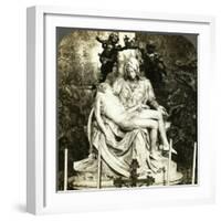 Pieta by Michelangelo, St Peter's Basilica, Rome, Italy-Underwood & Underwood-Framed Photographic Print