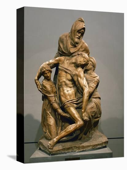 Pieta, circa 1550-Michelangelo Buonarroti-Stretched Canvas