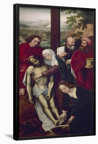 Pieta', hacia 1528, Oil on panel, 124 x 60 cm, P01927. Author: AMBROSIUS BENSON (1484-1550)-AMBROSIUS BENSON-Framed Poster