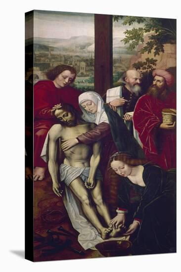 Pieta', hacia 1528, Oil on panel, 124 x 60 cm, P01927. Author: AMBROSIUS BENSON (1484-1550)-AMBROSIUS BENSON-Stretched Canvas