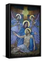 Pieta, Mary and Jesus, Basilica of the Madonna del Sangue, Re, Piedmont-Godong-Framed Stretched Canvas