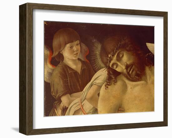 Pieta or Dead Christ Supported by Angels, Ca 1474-Giovanni Bellini-Framed Giclee Print