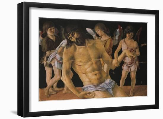 Pieta or Dead Christ Supported by Angels, Ca 1474-Giovanni Bellini-Framed Giclee Print