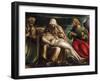 Pieta with Saint Mark, Ambrose, John the Evangeli, Saint and Antonio Abate-Amico Aspertini-Framed Giclee Print