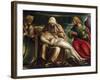 Pieta with Saint Mark, Ambrose, John the Evangeli, Saint and Antonio Abate-Amico Aspertini-Framed Giclee Print