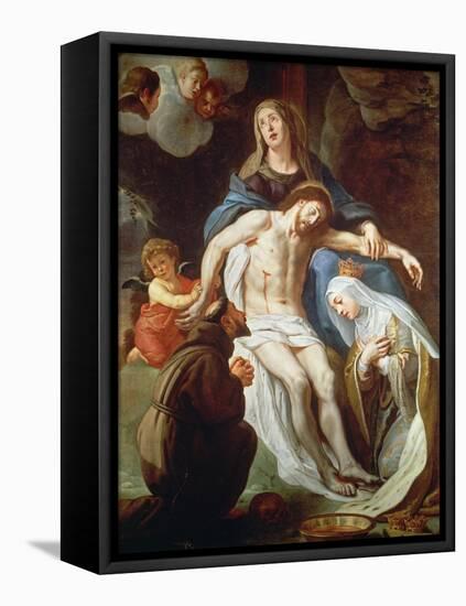Pieta with St. Francis of Assisi (C.1181-1226) and St. Elizabeth of Hungary (1207-31)-Gaspar de Crayer-Framed Stretched Canvas