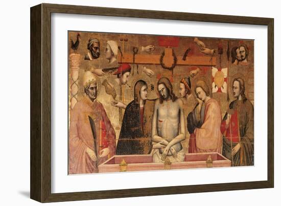 Pietà with the Symbols of the Passion-Maestro della Madonna di Strauss-Framed Giclee Print