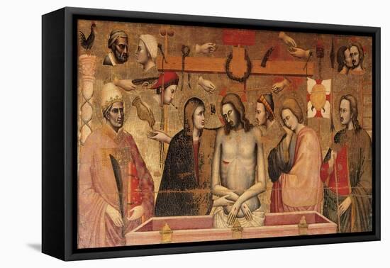 Pietà with the Symbols of the Passion-Maestro della Madonna di Strauss-Framed Stretched Canvas