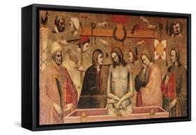 Pietà with the Symbols of the Passion-Maestro della Madonna di Strauss-Framed Stretched Canvas