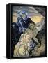 Pieta-Vincent van Gogh-Framed Stretched Canvas