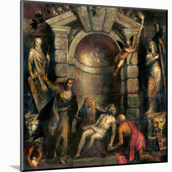 Pieta-Titian (Tiziano Vecelli)-Mounted Art Print