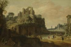 Roman Landscape with the Palatine to the Left and Part of the Roman Forum on the Right-Pieter Anthonisz Groenewegen-Art Print