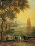 Bay with Boats and Figures-Pieter Bout and Adriaen Frans Boudewijns-Laminated Art Print