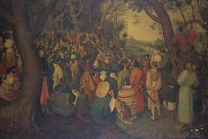 The Preaching of St. John the Baptist-Pieter Breugel the Younger-Stretched Canvas